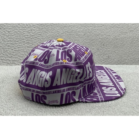 Mitchell & Ness Purple and Yellow Lakers Hat - Picture 5 of 13